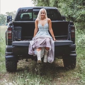 WINDSOR silver & purple dress